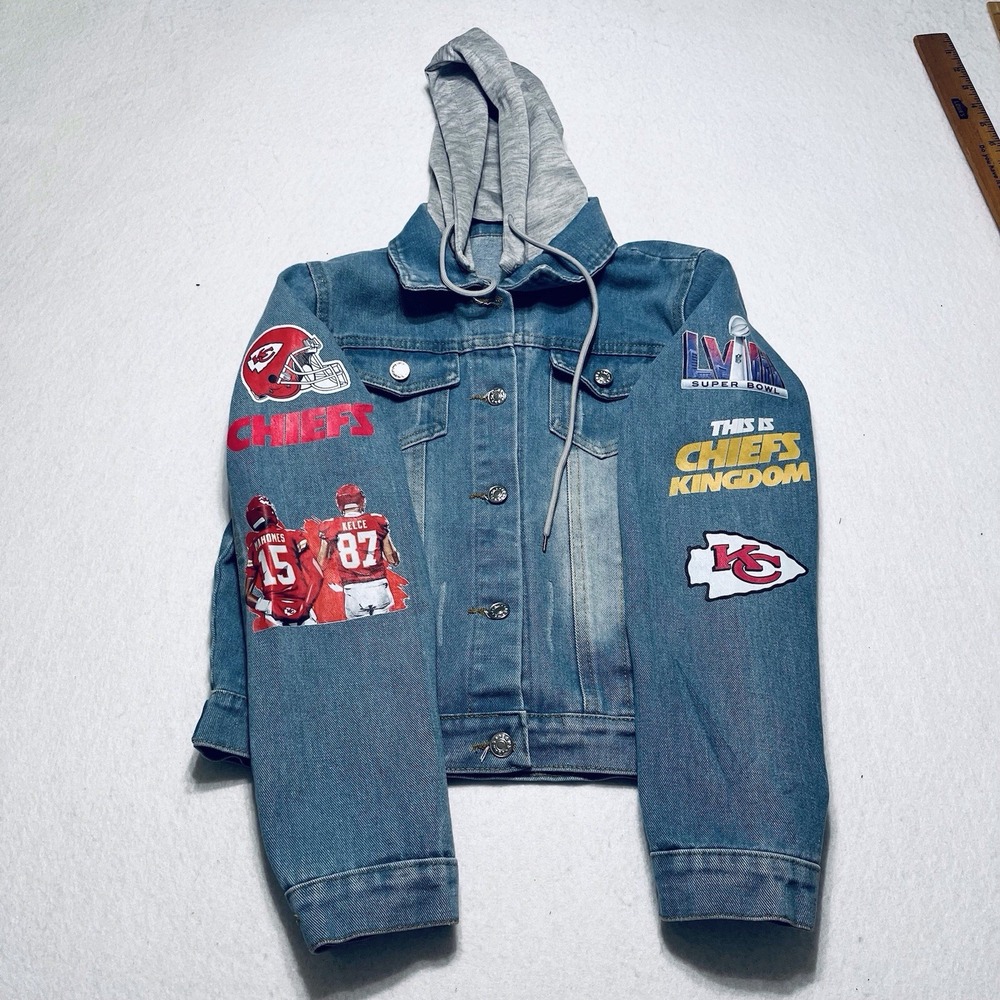 Chiefs Swifties Hoodie Medium Kansas City Travis Kelce Super Bowl Jacket